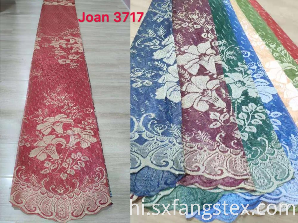 Polyester Warp Paper Printing Lace Window Curtains Fabric 3